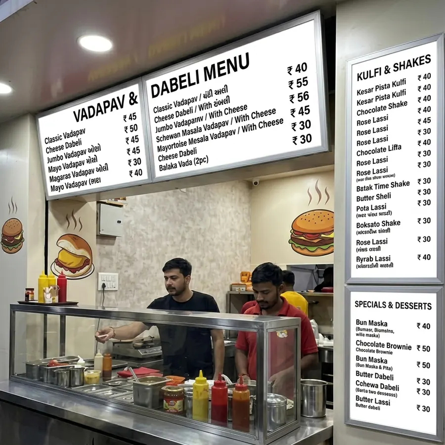 Menu display use case